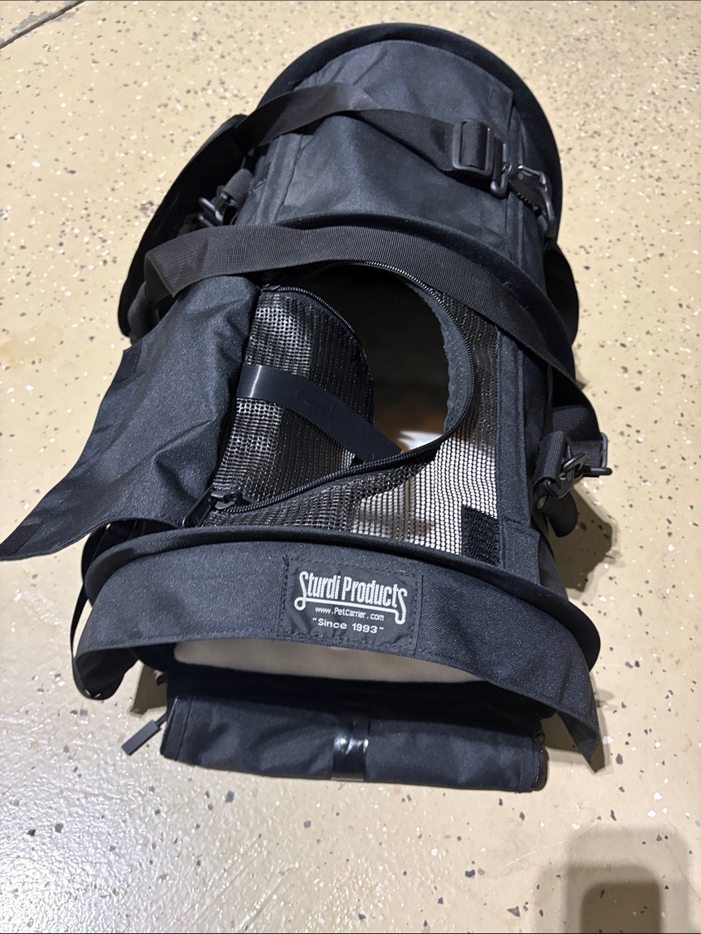 Black Pet Travel Duffel β Breathable Mesh Carrier